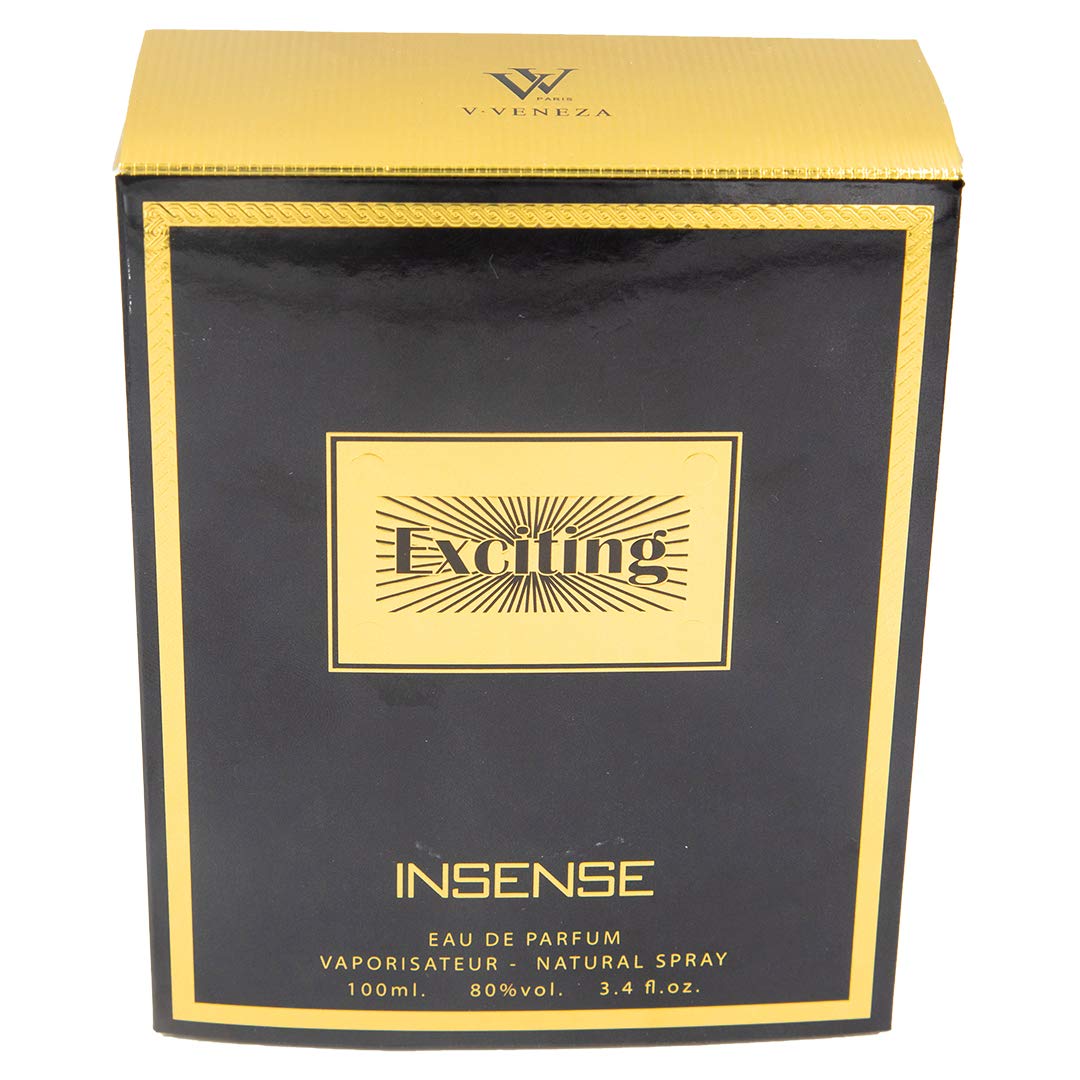 Dumont Exciting Insense - 3.4 oz - Eau De Parfum – Unisex Perfume for Men & Women - Lemon, Herb, Honey, Amber & Chocolate Scent - Long Lasting Cologne Mist & Body Spray - for Him & Her