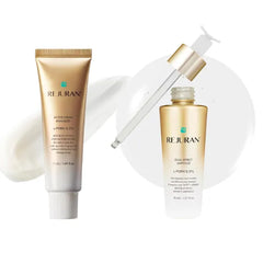 REJURAN® Anti-Aging Skincare Bundle – Turnover Active Cream Enhanced (1.69 fl oz) + Dual Effect Ampoule (1.01 fl oz) – Salmon DNA c-PDRN® Face Serum & Moisturizer for Elasticity, Firming, Skincare