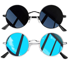 Joopin Round Polarized Sunglasses for Men Women, UV Protection Sun Glasses Small Circle Hippie Lennon Shades Sunglasses