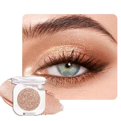 FeiCuiYun Single Glitter Shimmer Sparkle Eye shadow Palette Makeup, Light Brown Glitter Eyeshadow for Women, Pigmented Waterproof Sombras Para Ojos, Vegan, Talc, Paraben, 09