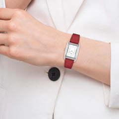 COACH WOMEN'S WHITE DIAL RED CALFSKIN STRAP WATCH - 14504310