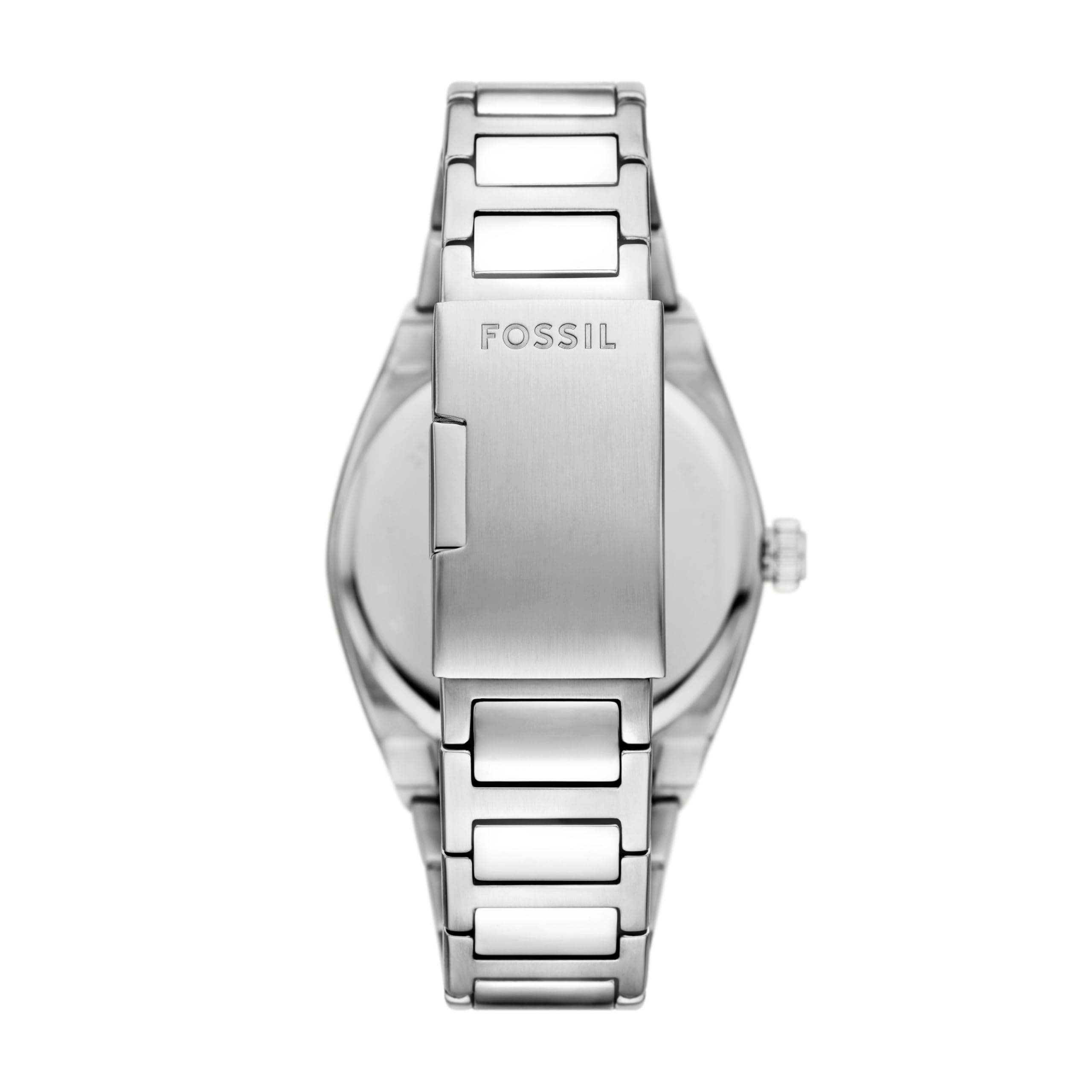 Fossil Men's Everett Quartz Stainless Steel Three-Hand Watch, Color: Silver/Pacific Blue (Model: FS6054)