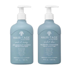 Hairitage Anti-Dandruff Shampoo - Moisturizes,Soothes Dry, Flaky Scalp - Reduce Scalp Irritation with Rosemary Oil - 13 fl oz + Balancing Conditioner - 26 Ounce