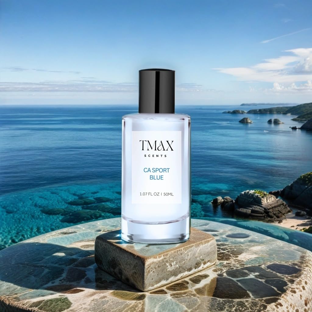 Tmax Scents CA Sport Blue - 50ml Aromatic Citrus - Fresh Spicy Scent With Pineapple, Bergamot, and Musk.