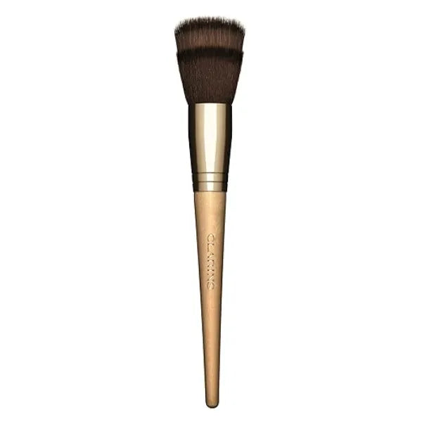 Clarins Multi Use Foundation Brush Multi Purpose Flared Brush Blends Liquid, Cream and Powder Formulas With Sheer, Flawless, and Natural Looking Results Ultra Soft Synthetic Fibers