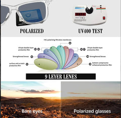 KANASTAL Polarized Sunglasses for Women, Classic Square Mens Sun Glasses, Lightweight Shades for Womens Outdoor 100% UV400 Protection Driving Fishing Golf Outdoor Activities