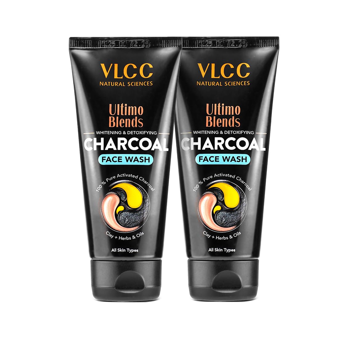 VLCC Ultimo Blends Charcoal Whitening Detox Face Wash, 100ml (Pack of 2)