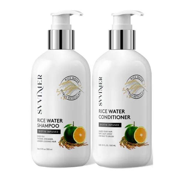Svvimer Rice Water Hair Growth Shampoo and Conditioner