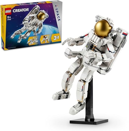 LEGO Creator 3in1 Space Astronaut Toy to Dog Figure to Viper Jet Model Kit, Educational Set for Boys, Girls & Kids Aged 9 Plus and Teenagers Kids' Bedroom Accessories, Space-Themed Gift Idea 31152