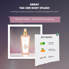 ARMAF Tag Her Body Splash For Women - 250Ml