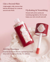 Flower Knows Strawberry Cupid All Day Glow Liquid Blush, Weightless and blendable for a natural, dewy flush all day (04 Apple Glow, 7g)
