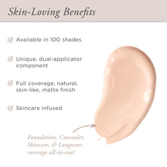 PÜR Beauty 4-in-1 Love Your Selfie Longwear Foundation & Concealer, Full Coverage Liquid Foundation, Hydrating Formula, Cruelty Free, DPP4