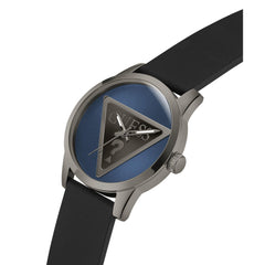 Guess GW0781G5 Men's Watch Badge Leather, Gun, Strap.