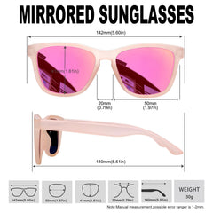 KANASTAL Polarized Sunglasses for Women, Classic Square Mens Sun Glasses, Lightweight Shades for Womens Outdoor 100% UV400 Protection Driving Fishing Golf Outdoor Activities