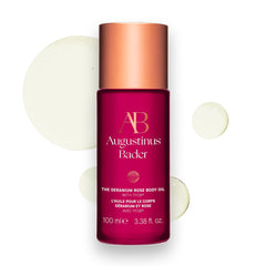 Augustinus Bader The Geranium Rose Body Oil – Luxury Aromatic Hydrating Body Oil – Nourishes, Softens & Restores Skin for a Smooth, Glowing Finish – Fragrance-Free, Vegan