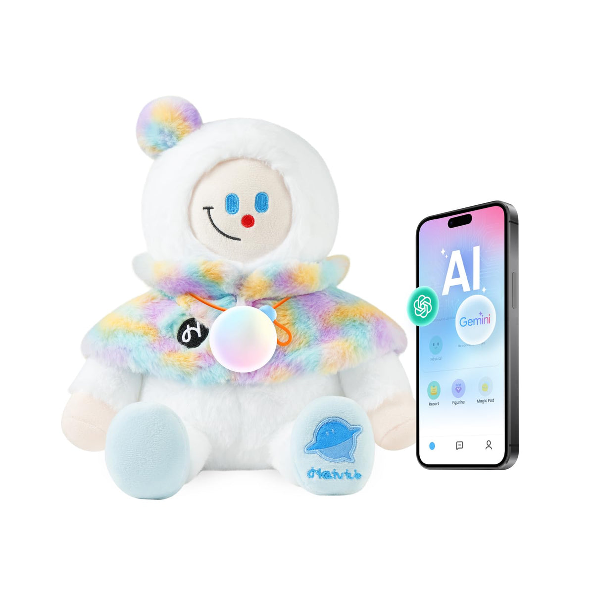 Haivivi AI Toys for Kids, Interactive AI Companion Snowman Plush, Ages 3+