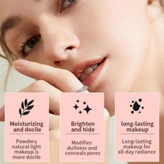 CC Cream Mushroom Head Foundation - Moisturizing Natural Concealer - Bright Makeup Base Air Cushion Foundation BB Cream, Nature Makeup Moisturizing Concealer