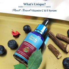 Blue Nectar Manjistha Vitamin C Face Serum for Anti Wrinkle & Skin Firming | Advanced Anti Aging Formula with Power of Vit C & E | Face Serum for Glowing Skin with Radiant Berries (13 herbs, 30 ml)