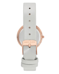 Anne Klein Women's AK/3272 Premium Crystal Accented Leather Strap Watch
