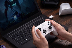 8Bitdo Ultimate 2.4G Wireless Controller, Hall Effect Joystick Update, Gaming Controller with Charging Dock for PC, Android, Steam Deck & Apple (White)