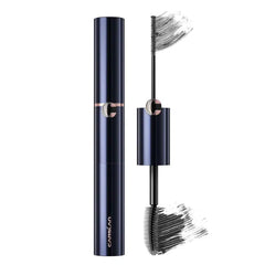 CARSLAN Double Extension Curling Mascara, Dual Brush Design for Lengthening & Curling for All Lashes, Natural Volume, Quick-Dry Smudge-Proof All Day Wear, Black - 0.18 Fl Oz & 0.16 Fl Oz