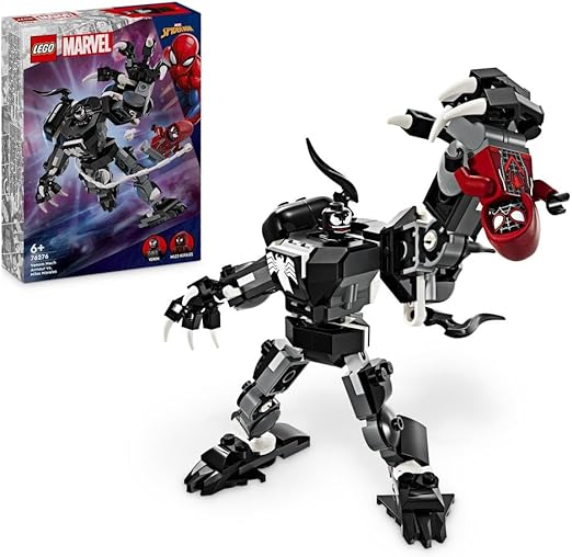 LEGO Marvel Venom Mech Armour vs. Miles Morales, Posable Spider-Man Toy Action Figure for Kids, Spidey Building Set with Minifigures, Super Hero Gifts for Boys and Girls Aged 6 Plus 76276