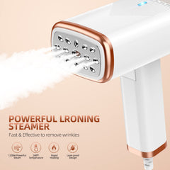TERRIFI Handheld Steamer for Clothes, Portable Foldable 1000w 120ml Fabric Wrinkle Remove, 20 Second Fast Heat-up for Home Office Travel