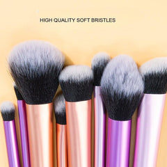 Excefore Makeup Brush Set, 8pcs Professional Full Complete Function Cosmetic Brushes Kit, Colorful Ultra Soft Face and Eye Brush Set, For Foundation, Blush, Eyeshadow and Powder