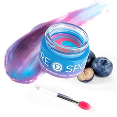 SPODARE Blueberry Lip Mask Overnight, Dual Color Lip Sleeping Mask for Reduce Fine Lines, Nourish and Hydrating Dry Cracked Skin with Vitamin C and Shea Butter, Stocking Stuffer
