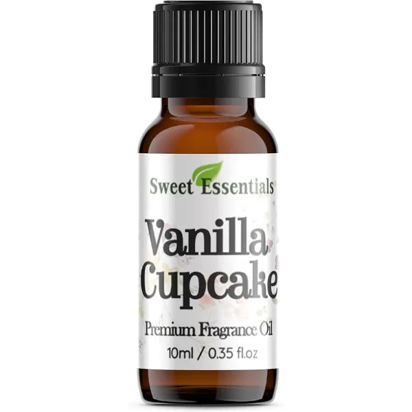 Sweet Essentials Vanilla Cupcake, Premium Fragrance Oil, Aromatherapy, Diffuser, Crafts, Soap, Home Scents, Bath & Body, DIY Parfum and Much More. Versatile & Long Lasting 10ml (0.35fl oz)