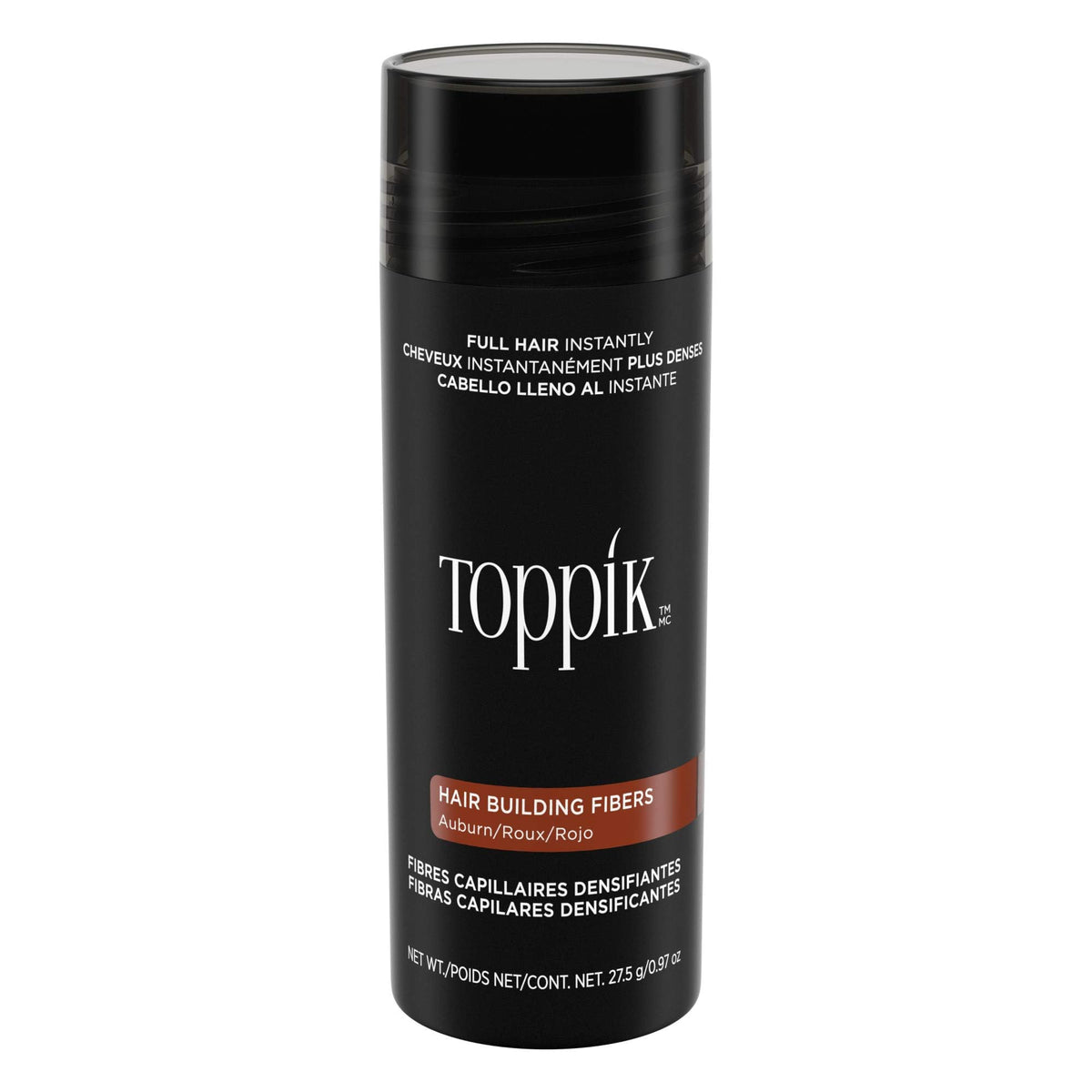 Toppik Hair Building Fibers with Premium Keratin Fibers Conceals Hair Thinning and Hair Loss for Fuller Looking Hair that Gives Completely Natural Look For Men and Women Auburn, 27.5 Grams