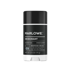 MARLOWE. No. 024 Deodorant 2.5 oz, Jojoba Esters, Coconut Oil, Shea Butter & Tapioca Starch for Odor Protection, Formulated without Aluminum & Baking Soda, Fresh & Zesty Cedarwood + Sea Salt Scent