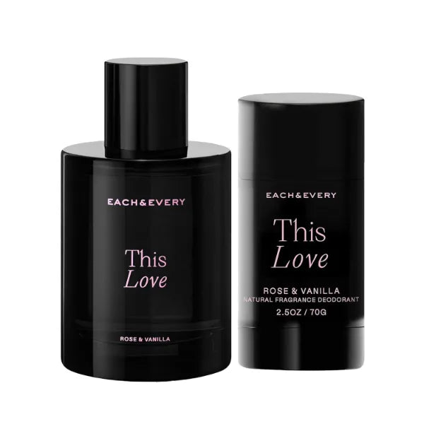 Each & Every This Love Bundle – Natural Hair & Body Mist + Aluminum-Free Deodorant – Vegan, Cruelty-Free, Rose & Vanilla