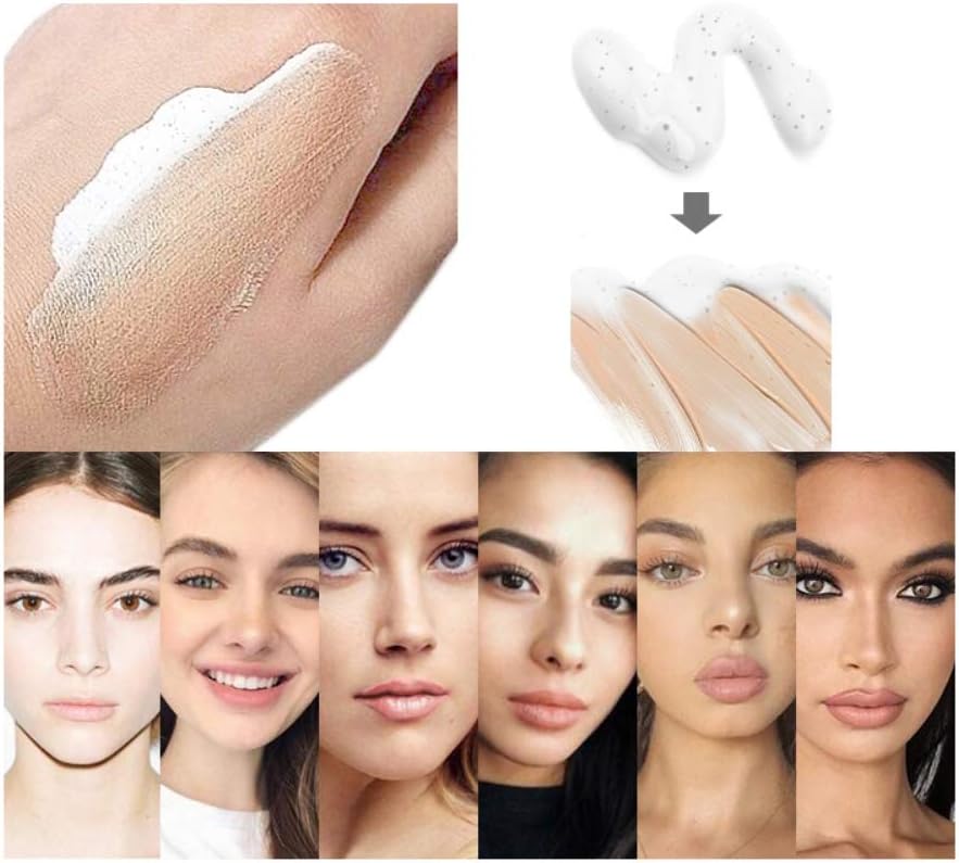 NLLNT Liquid Foundation Color Changing Concealer Cover Hides Wrinkles Lines Natural Makeup