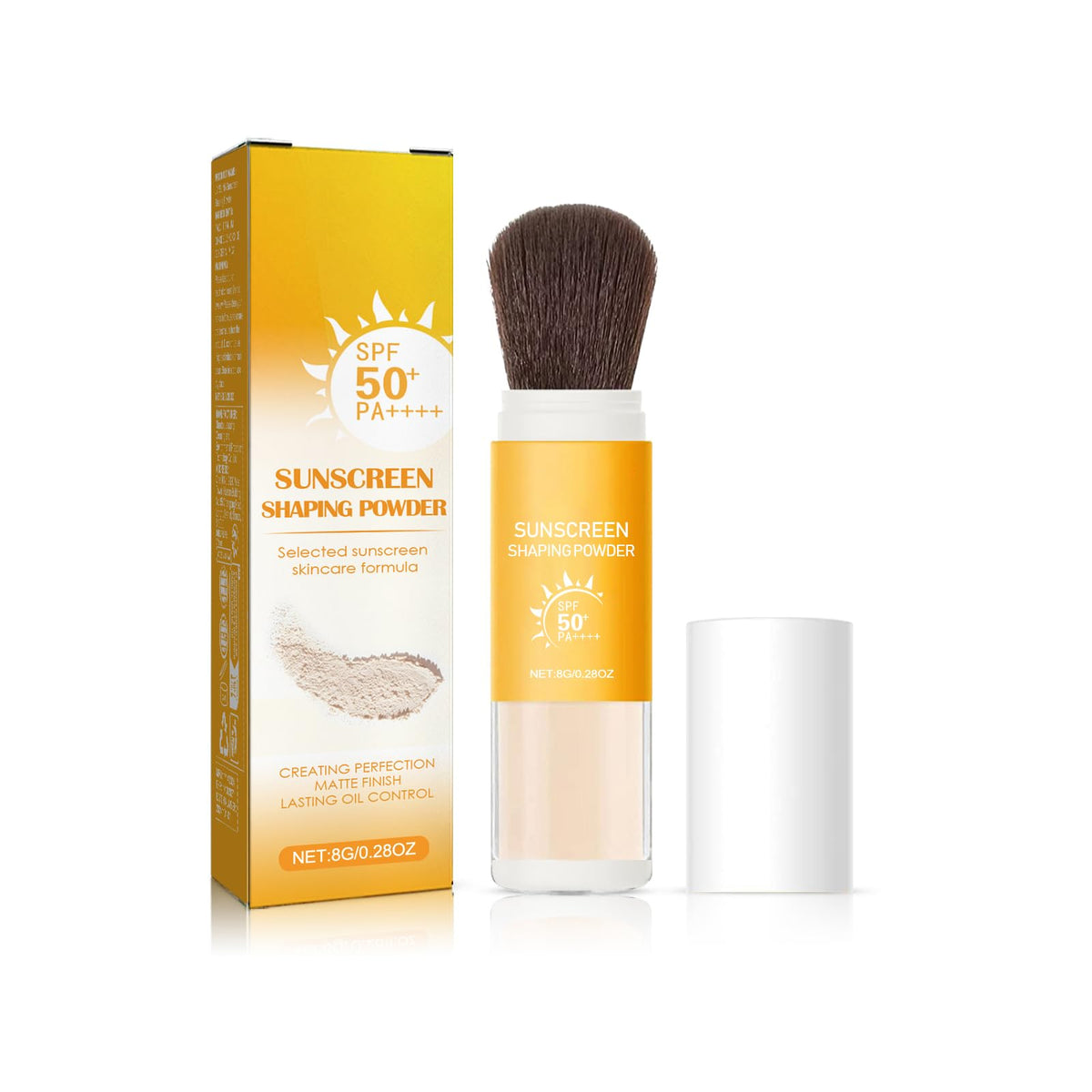 Mineral Sunscreen Setting Powder, Powder Sunscreen dor Scalp, Lasting Lightweight Breathable, Suitable for All Skin Types(0.28 Oz）