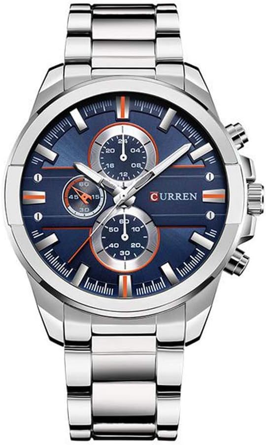CURREN 8274 Watch Men luxury quartz watch fashion casual watches - Silver
