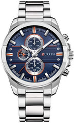CURREN 8274 Watch Men luxury quartz watch fashion casual watches - Silver