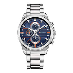 CURREN 8274 Watch Men luxury quartz watch fashion casual watches - Silver