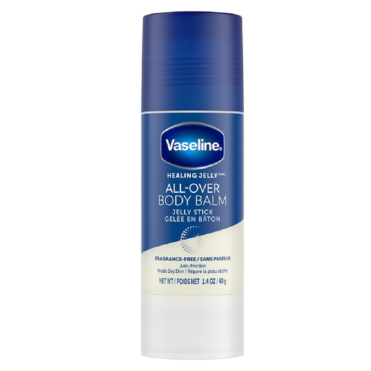 Vaseline Healing Jelly Body Balm Stick for Dry Skin Relief Unscented Targeted Healing for Hard-To-Reach Spots 40 G/1.4 Oz - 40 Grams