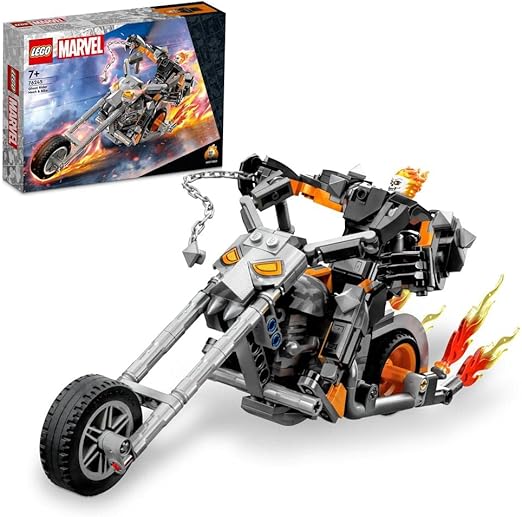 LEGO 76245 Marvel Ghost Rider Mech & Bike, Buildable Motorbike Toy with Movable Action Figure, Super Hero Building Set, Gift for Kids, Boys and Girls 7 plus Years Old