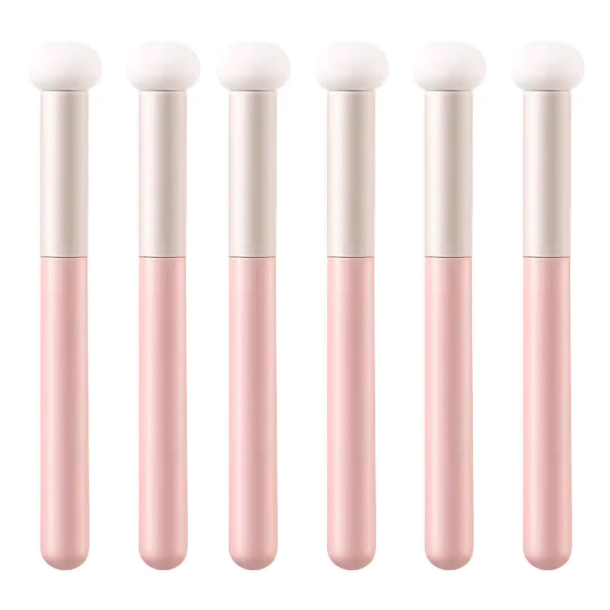 Rayyan Makeup Concealer Brush, Mushroom Foundation Sponge Powder Brush, Round Head Brightening Concealer Brush, Cosmetic Tool Face Nose Eyelids Newbie Beauty Brushes(Pack of 6, Pink)
