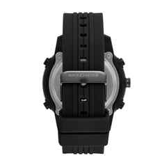 Skechers Men's Quartz Lightweight Analog Digital Watch - Wilkie Black/Red