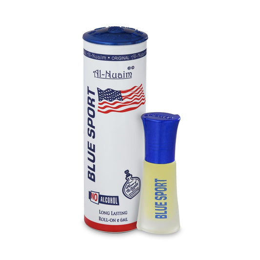 Al Nuaim Exclusive Series | Blue Sport Alcohol Free Unisex Attar - 6ml | Concentrated Perfume Oil | Premium-Grade Oriental Attar | Long Lasting Fragrance