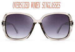 FEISEDY Polarized Women Square Sunglasses Sparkling Composite Shiny Frame B2289
