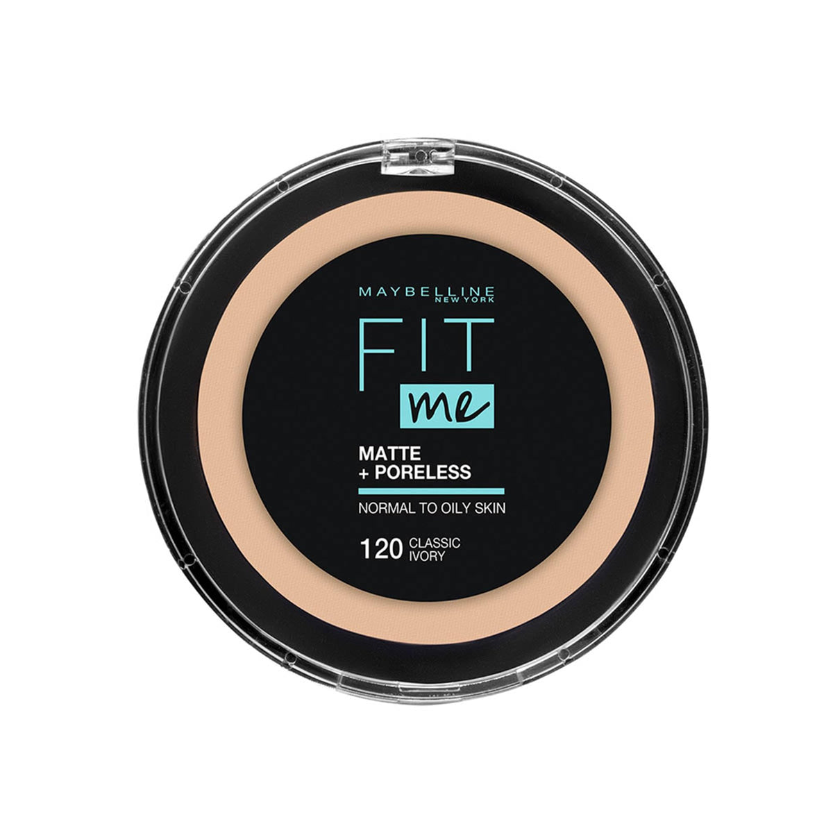 Maybelline New York Fit Me Matte & Poreless Powder, 120 Classic Ivory, 12 gm