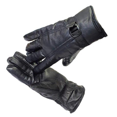 Leather Gloves for Men Women Winter Bike Cycling Riding Driving Motorcycle Gym Sports Warm Snow-Proof Anti-Slip with Protective Hand Lining Free Size