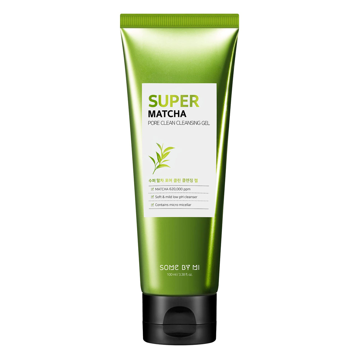 Some By Mi Super Matcha Pore Clean Cleansing Gel | 100ml | Made By Matcha Extracts For Sensitive Skin | Mild Face Wash For Pore Tightening, Blackheads Removal