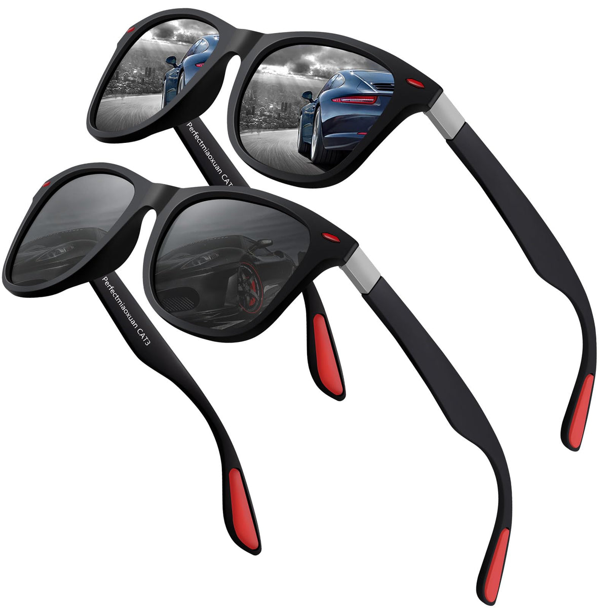 Polarized Sunglasses Mens Womens Cool Fishing Driving Hiking Ultralight Retro Wrap Around Travel sun glasses UV Protection