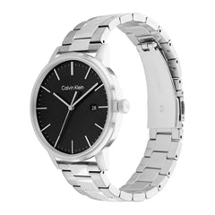 Calvin Klein LINKED BRACELET FOR HIM Men's Watch, Analog - Black & Silver