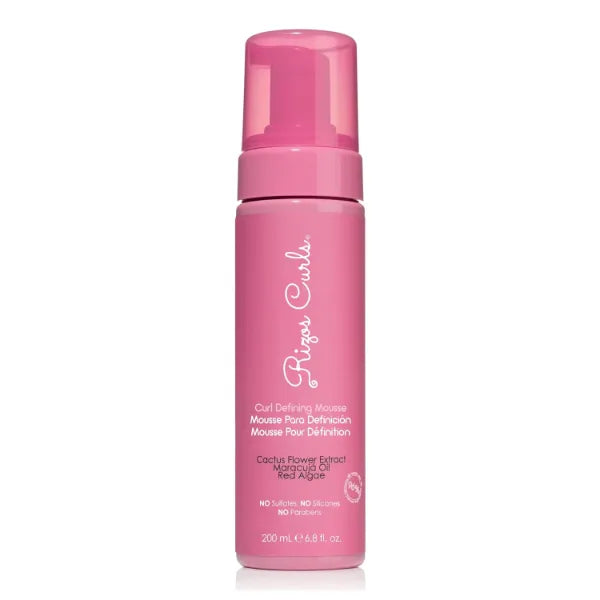 Rizos Curls Curl Defining Mousse – Lightweight Foam for Volume, Hydration & Frizz Control – Defines Wavy, Curly & Coily Hair (1A–4C) – Sulfate & Paraben Free, 6.8 Fl Oz